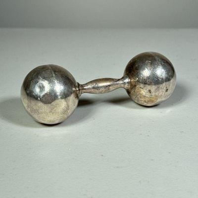 STERLING TIFFANY BABY RATTLE | Sterling silver baby rattle by Tiffany & Co.; 2.65 ozt