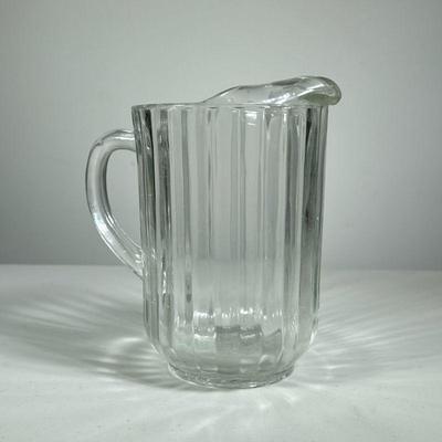 (1PC) VINTAGE GLASS WATER PITCHER | Sturdy, quality glass pitcher.