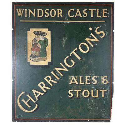 WINDSOR CASTLE CHARRINGTONâ€™S ALEâ€™S & STOUT SIGN | Metal Windsor Castle Sign