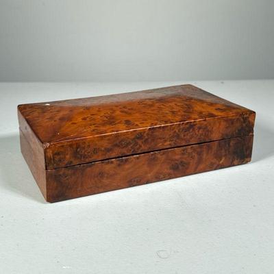 BURL WOOD BOX | Small carved burl wood box
