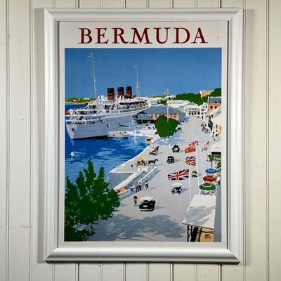 BERMUDA CRUISE POSTER | In a white frame, by Adolph Treidler