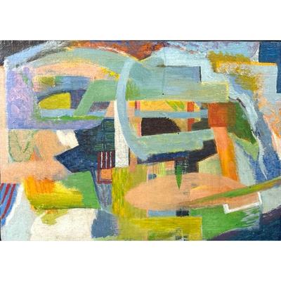 MID-CENTURY ABSTRACT PAINTING | Untitled oil on canvas, signed on verso