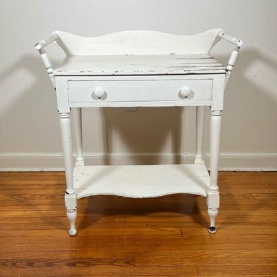 VINTAGE WASHSTAND | In distressed white paint