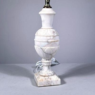 MARBLE LAMP | Carved marble table lamp
