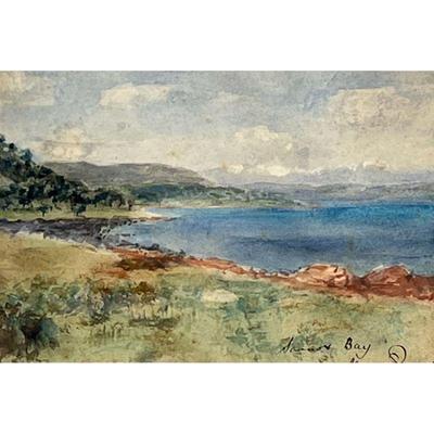 SANNOX BAY WATERCOLOR PAINTING | sannox bay Watercolor on paper, titled and signed lower right; Sannox Bay is on the Isle of Arran,...