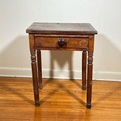 ANTIQUE ONE DRAWER STAND | 19th C. country table