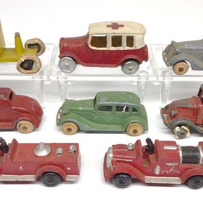 8 Early Tootsie Toy Cars