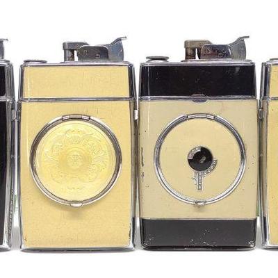 4 Vintage Evans Case Compact Lighters