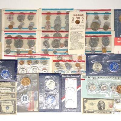 1970s US Mint Uncirculated Coin Sets & Notes