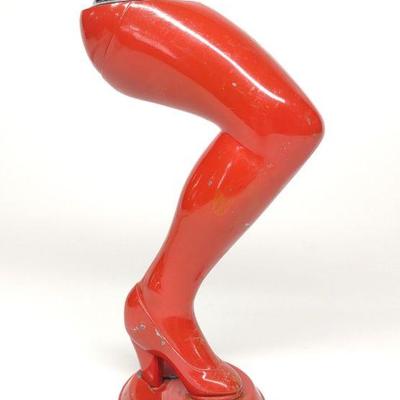 Vintage Metal Figural Leg Table Lighter