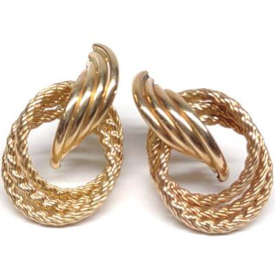 14K Knotted Yellow Gold Stud Earrings