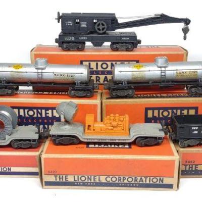 6 Lionel Post-War Trains w/ Boxes