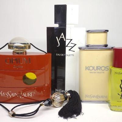 4 Large Yves Saint Laurent Factice Perfume Bottles