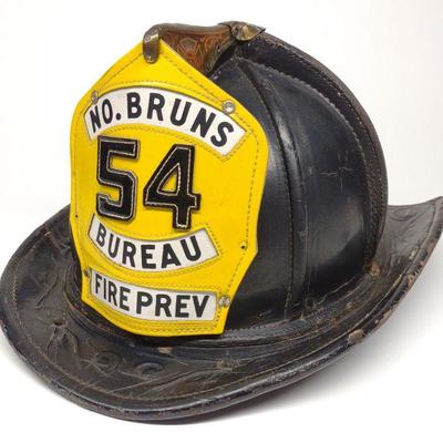 Cairns Leather Fire Helmet (No. Bruns, New Jersey)