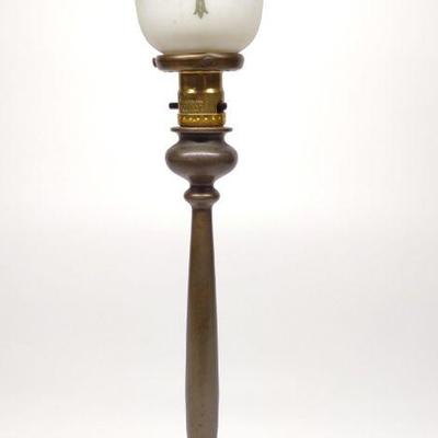 Bradley & Hubbard Table Lamp w/ Glass Shade