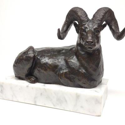 Bunny Connell Bronze Ram / Big Horn Sheep Signed