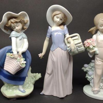 3 Lladro Flower Girl Figures (#5217, 5221 & 6489)
