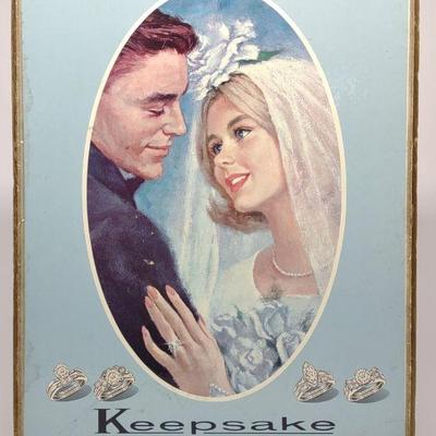 Vintage Keepsake Diamond Ring Advertising Sign