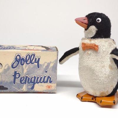 Japan Jolly Penguin Windup Toy w/ Box