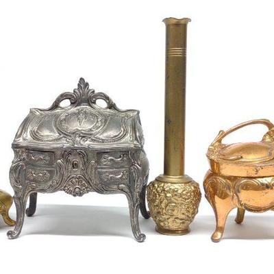 5 Art Nouveau Metal Items