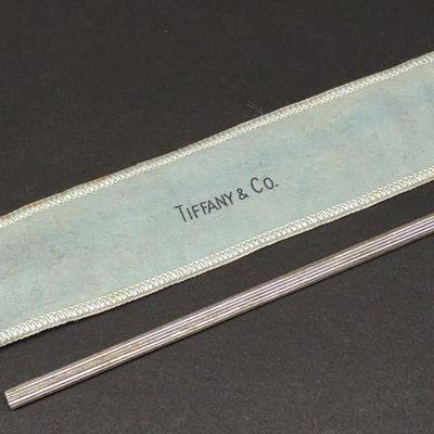 Tiffany Sterling Silver Straw W/ Pouch