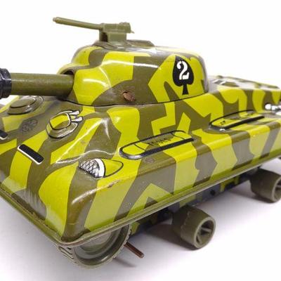 Marx Windup Sparkling Combat Tin Tank Toy