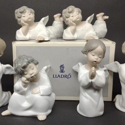 6 Lladro Angel Figures (#4539,4538,4541)