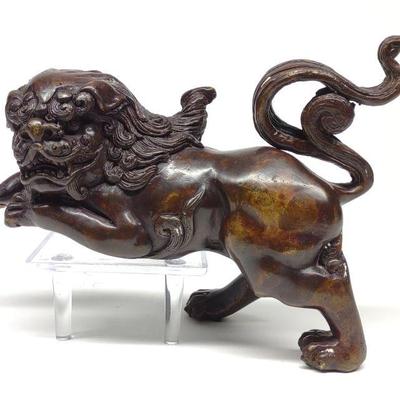 Chinese Bronze Foo Dog Sculpture / Figure