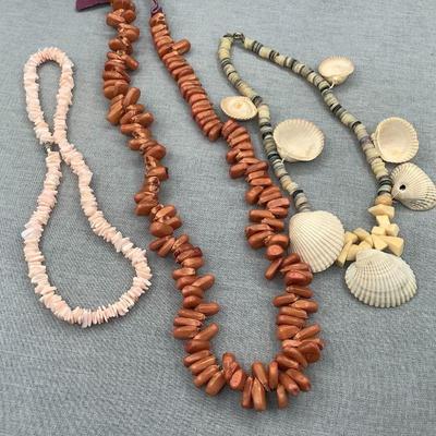 Shells and corn necklaces