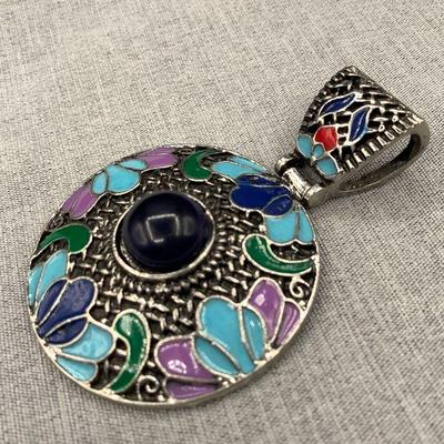 Enameled pendant