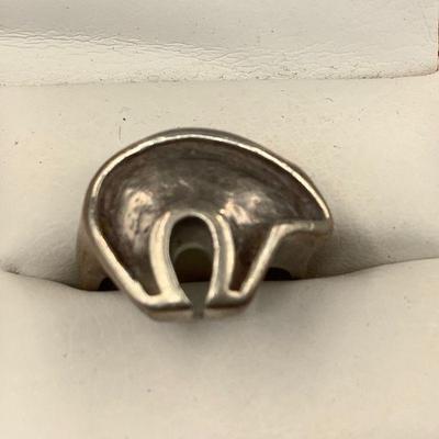 Sterling Silver Fetish Bear Ring, Signed 