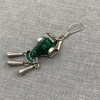 925 Sterling Silver Signed Warrior Pendant