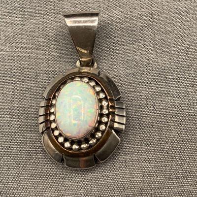Opal Sterling Pendant