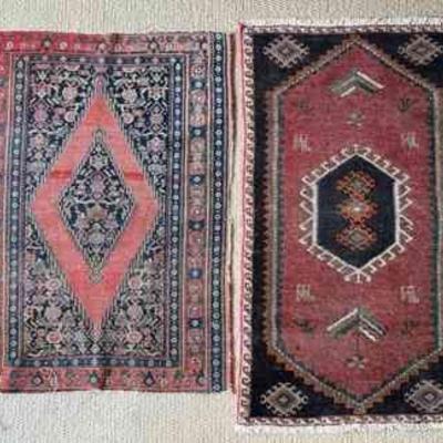 (2) Antique Small Area Rugs
