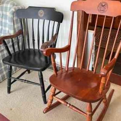 (2) Decorative Clark University Arm Chairs
