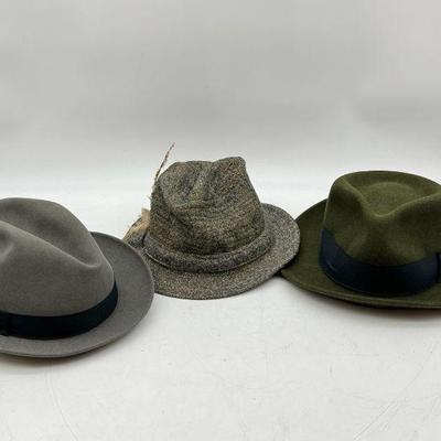 (3) Gentlemanly Wool Hats
