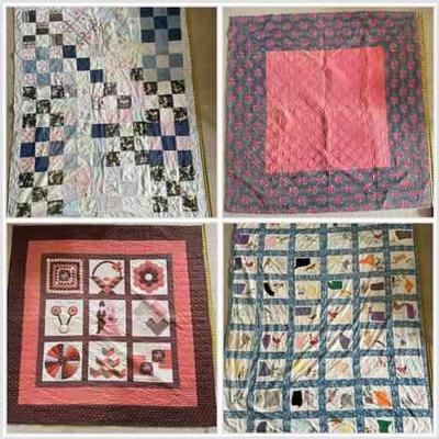 (4) Vintage Quilts
