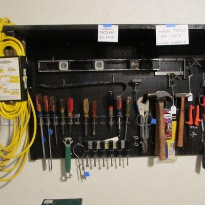GARAGE - Incredible hand tools, power tools, yard tools, toolboxes, bulbs, golf clubs, garden items, jars of nails and screws, and more!...