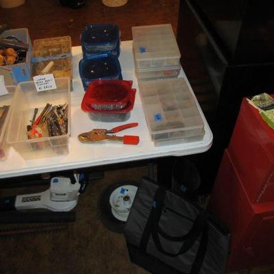 GARAGE - Incredible hand tools, power tools, yard tools, toolboxes, bulbs, golf clubs, garden items, jars of nails and screws, and more!...