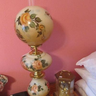 Hand painted parlor lamp