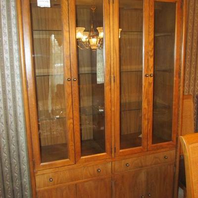 Mid-century STANLEY lighted hutch