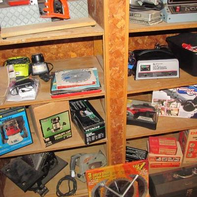 GARAGE - Incredible hand tools, power tools, yard tools, toolboxes, bulbs, golf clubs, garden items, jars of nails and screws, and more!...