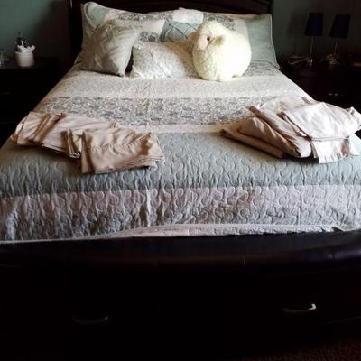Bed set with bedding - $400