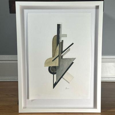 ABSTRACT LITHOGRAPH | Framed abstracted lithograph, signed â€œDE 1976 - 2011