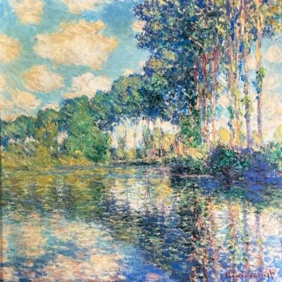 CLAUDE MONET GICLEE | Poplars on the Epte 23 x 23 in sight Print on canvas