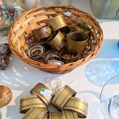 Vintage/Antique brass and copper napkin rings