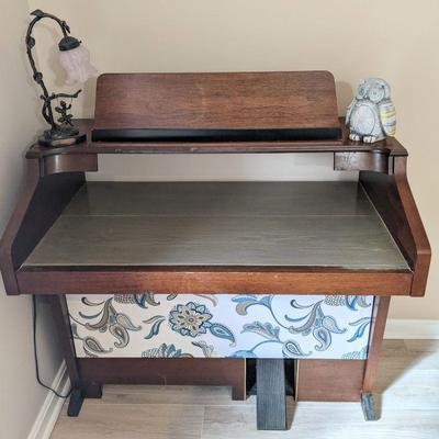 Desk made from a converted organ 