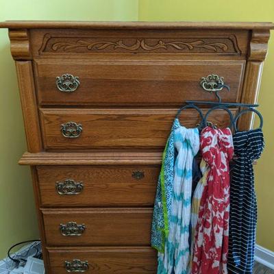 One of two matching tall dressers 