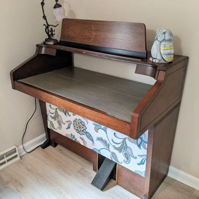 Desk made from a converted organ 