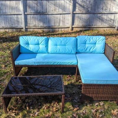 Patio sofa with Lounger 